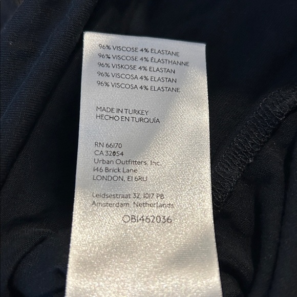 Free People Black Long Sleeve V-neck Top Tee T-Shirt L Large - Picture 7 of 8